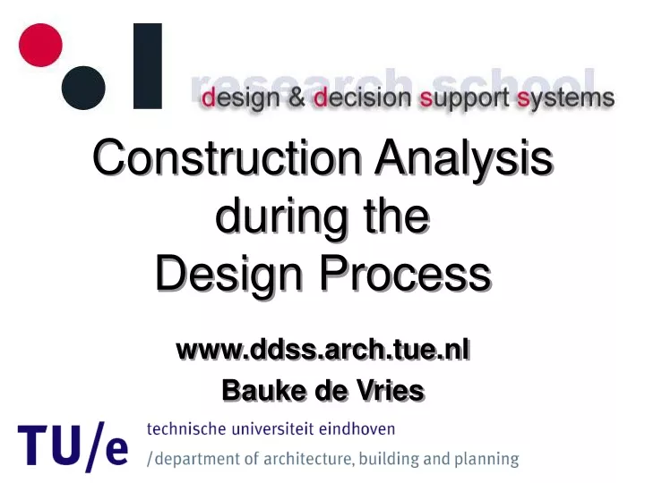 construction analysis during the design process