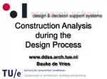 Construction Analysis during the Design Process