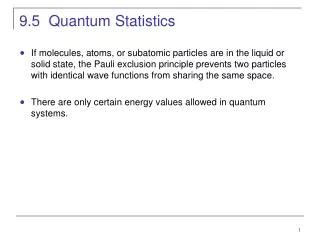 9.5  Quantum Statistics