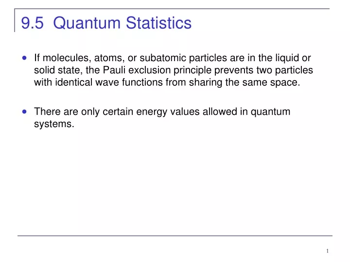 9 5 quantum statistics