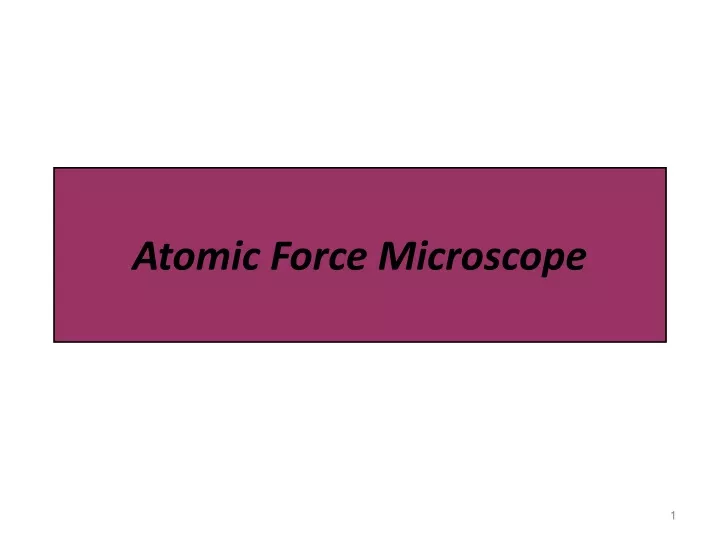 atomic force microscope