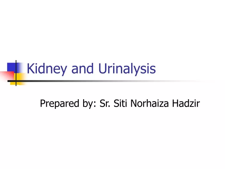 kidney and urinalysis