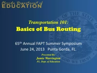 Basics of Bus Routing