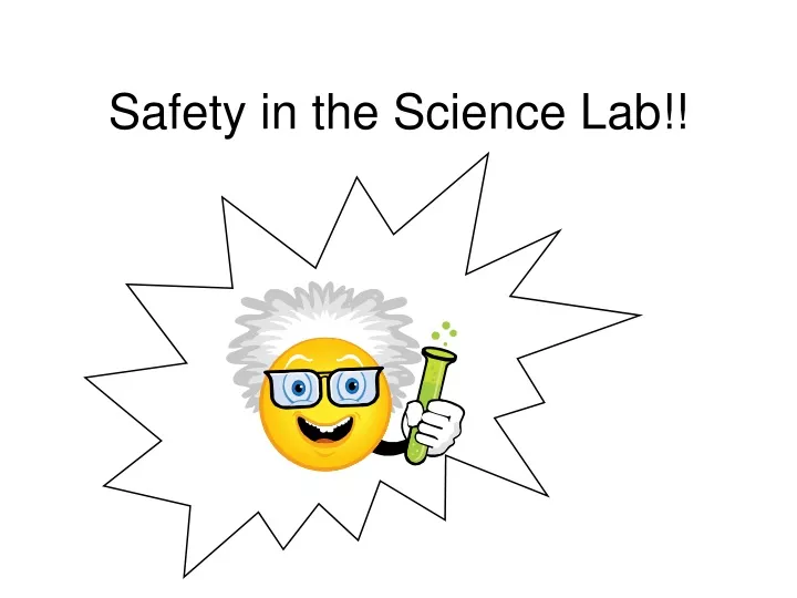 safety in the science lab