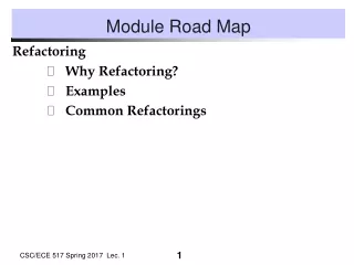 Module Road Map