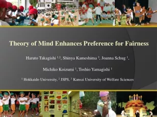 Theory of Mind Enhances Preference for Fairness