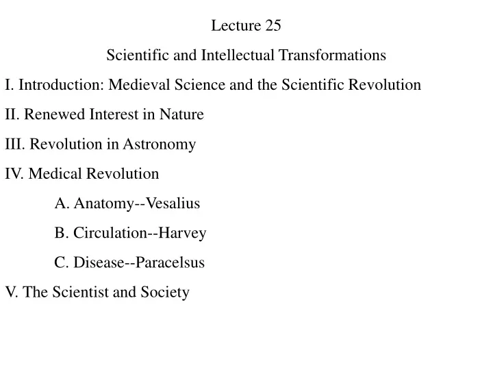 lecture 25 scientific and intellectual