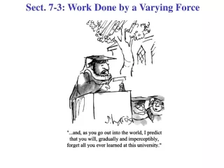 Sect. 7-3: Work Done by a Varying Force