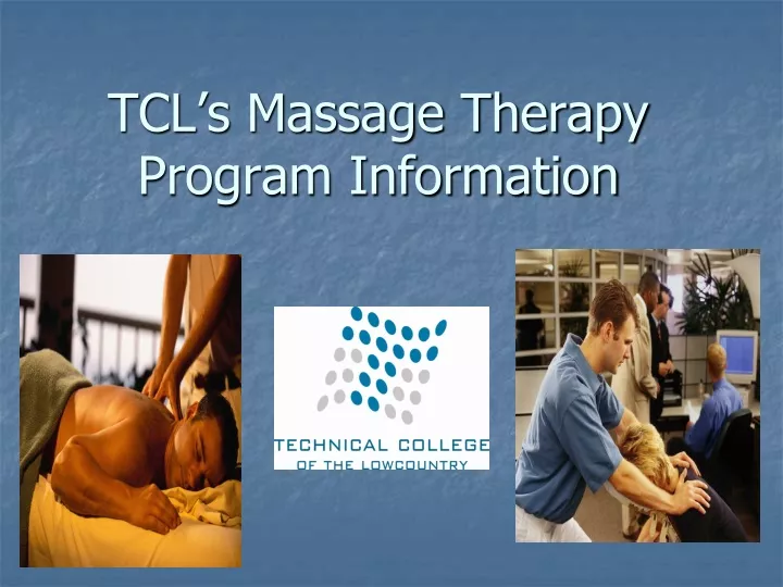tcl s massage therapy program information