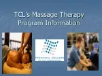 TCL’s Massage Therapy Program Information