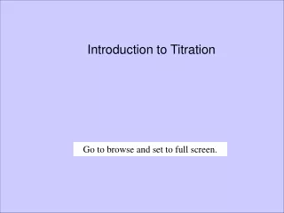 Introduction to Titration