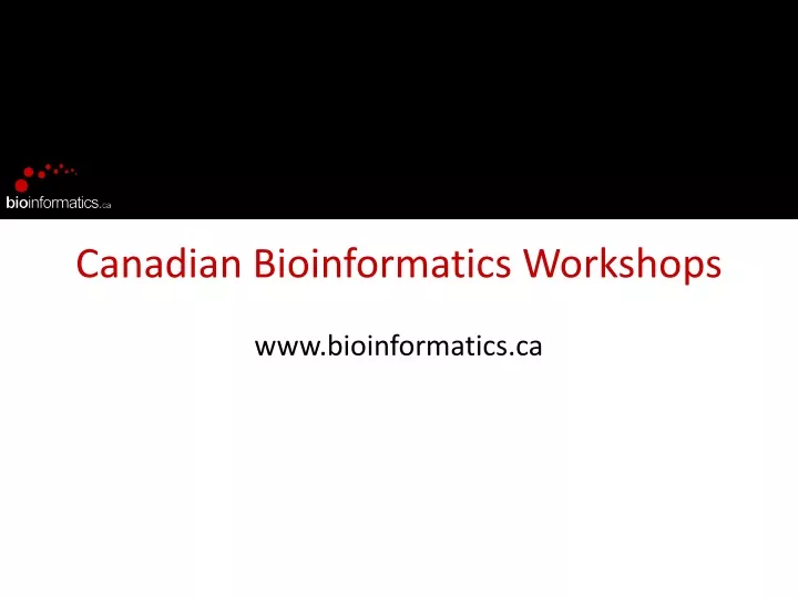 canadian bioinformatics workshops