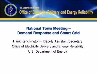 National Town Meeting –  Demand Response and Smart Grid