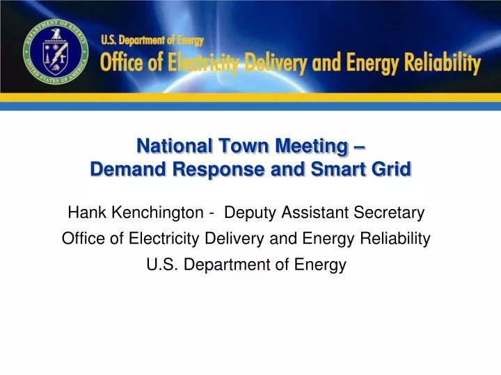 national town meeting demand response and smart grid