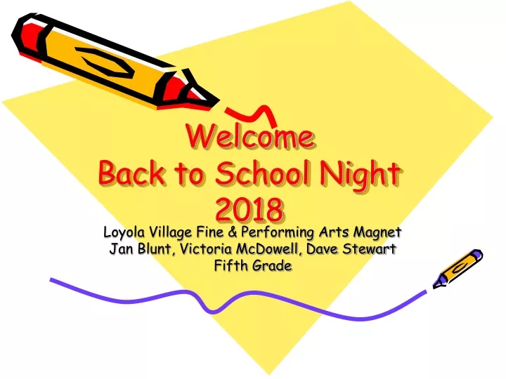 welcome back to school night 2018