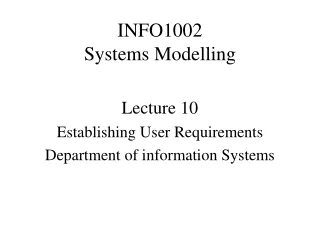 INFO1002 Systems Modelling