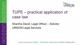 TUPE – practical application of  case law