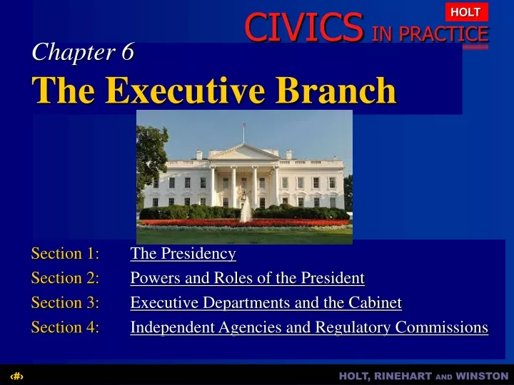 chapter 6 the executive branch
