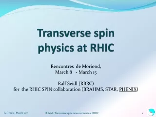 Transverse spin  physics at RHIC