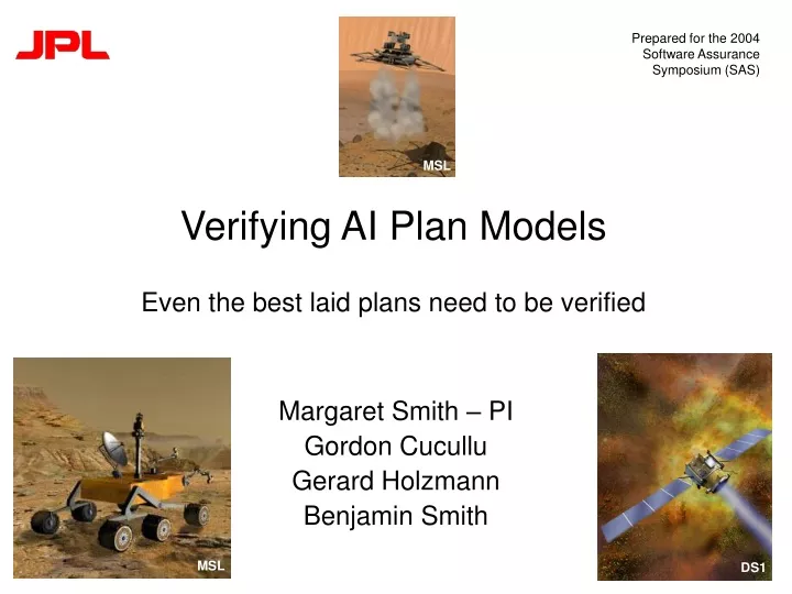 verifying ai plan models even the best laid plans need to be verified
