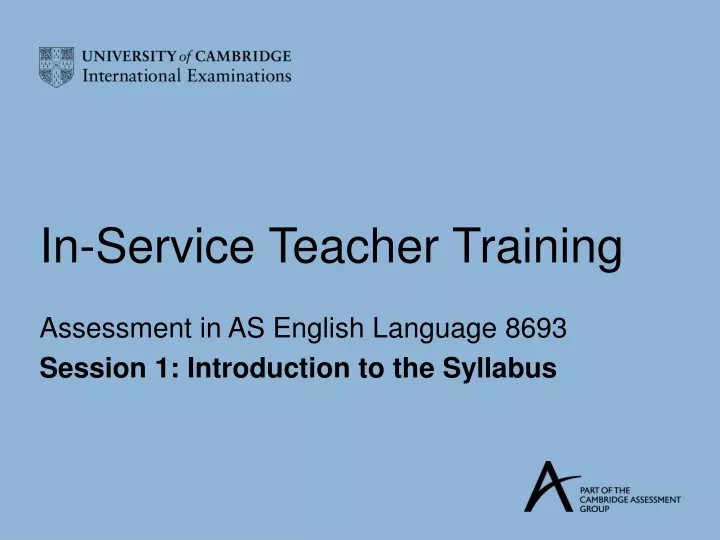 in service teacher training