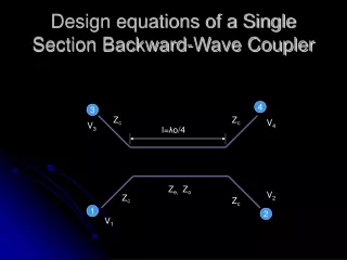 Design equations of a Single Section Backward-Wave Coupler