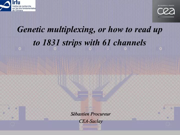 genetic multiplexing or how to read up to 1831 strips with 61 channels