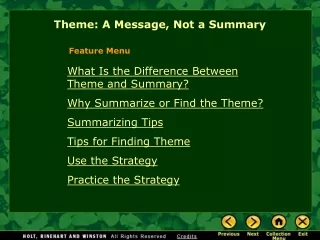 What Is the Difference Between Theme and Summary? Why Summarize or Find the Theme?