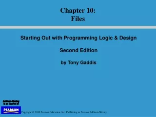 Starting Out with Programming Logic &amp; Design   Second Edition by Tony Gaddis