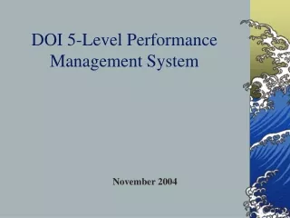 DOI 5-Level Performance Management System