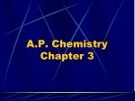 A.P. Chemistry Chapter 3 - slide 1