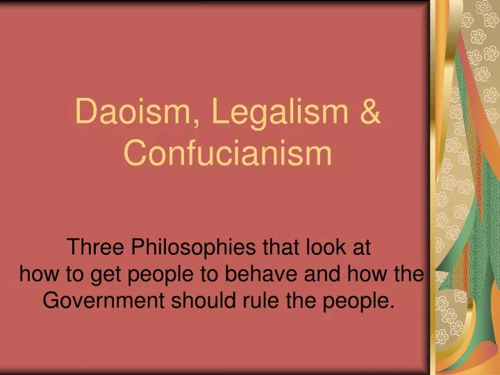 daoism legalism confucianism