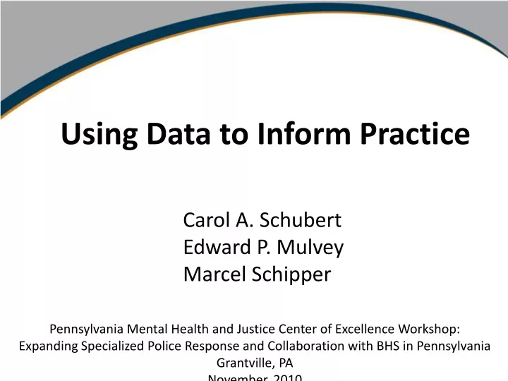 using data to inform practice