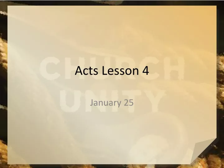 acts lesson 4