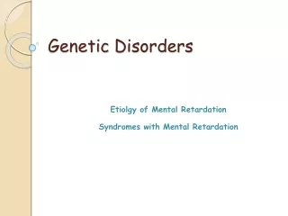 Genetic  Disorders
