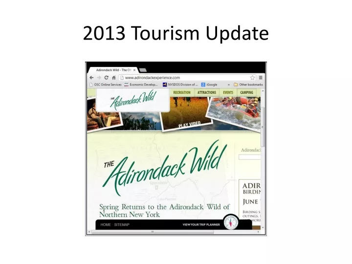 2013 tourism update