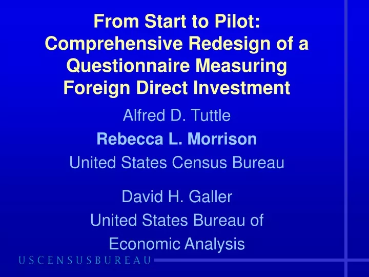 from start to pilot comprehensive redesign of a questionnaire measuring foreign direct investment