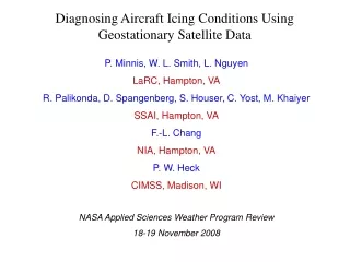 Diagnosing Aircraft Icing Conditions Using Geostationary Satellite Data