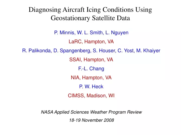 diagnosing aircraft icing conditions using
