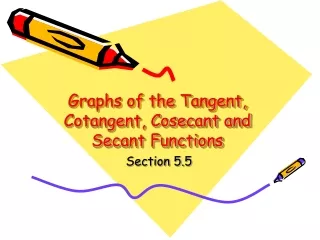 Graphs of the Tangent, Cotangent, Cosecant and Secant Functions
