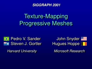 Texture-Mapping Progressive Meshes
