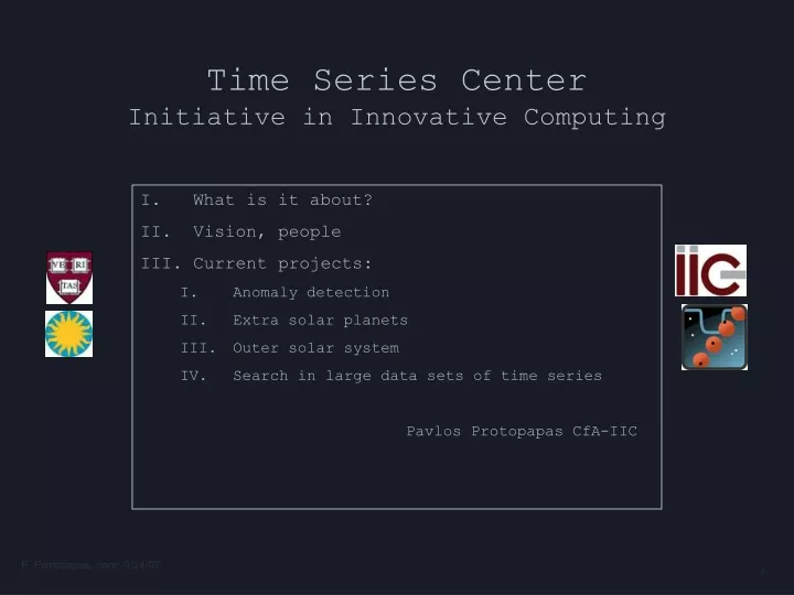 time series center initiative in innovative computing