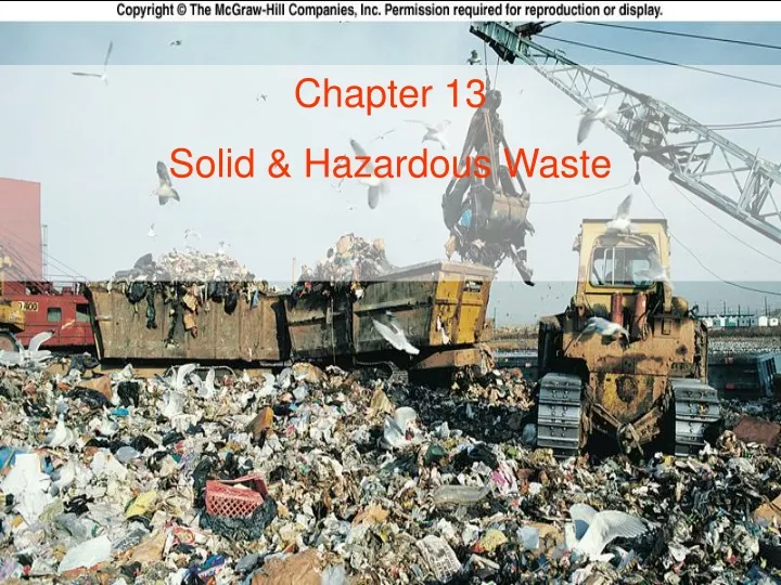 chapter 13 solid hazardous waste