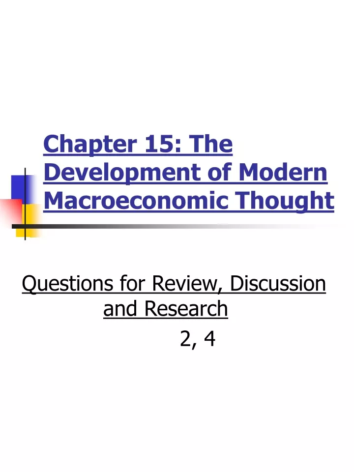 chapter 15 the development of modern macroeconomic thought