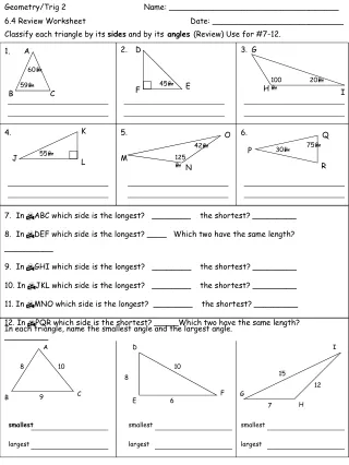 Geometry/Trig 2		Name: ___________________________________