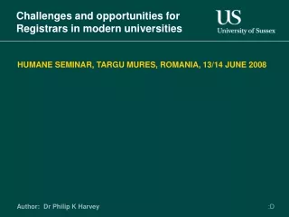 Challenges and opportunities for Registrars in modern universities