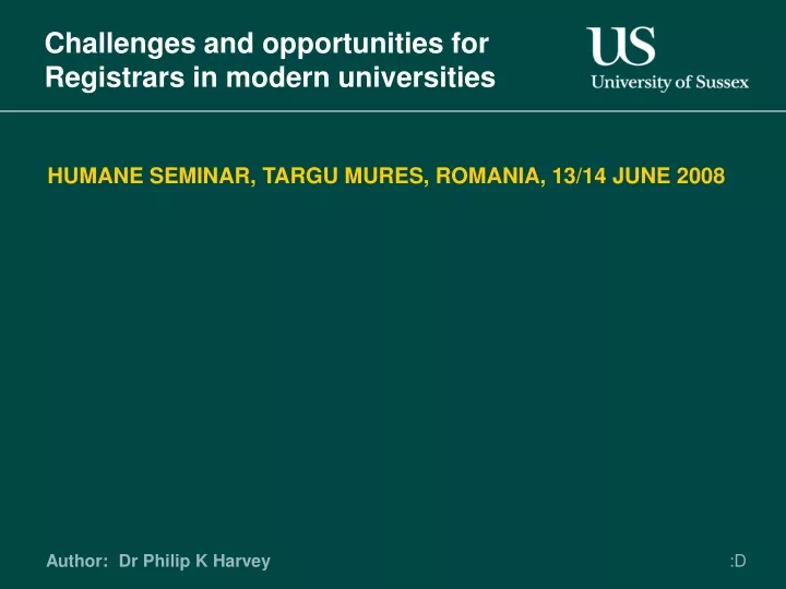 challenges and opportunities for registrars in modern universities