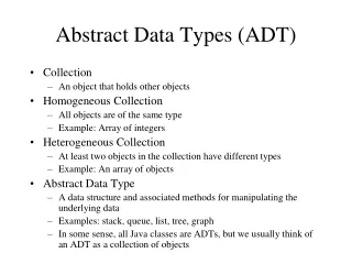 Abstract Data Types (ADT)