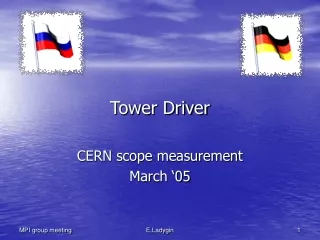 Tower Driver CERN scope measurement March ‘05
