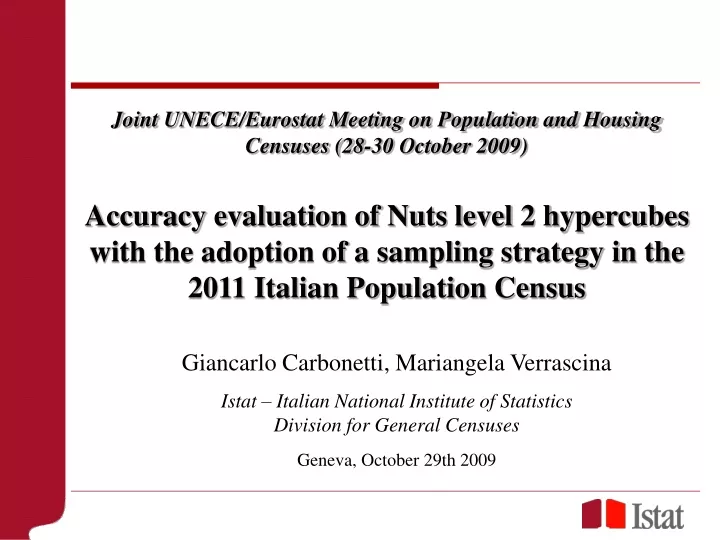 joint unece eurostat meeting on population